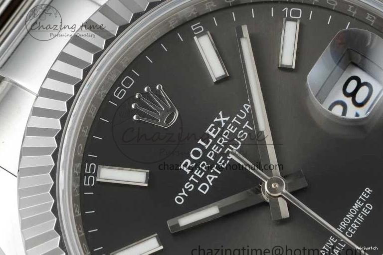Bracelet on Dial DateJust 126334 VR3235 41 Oyster 1:1 904L NTF Gray Steel Stick Edition Best 1102